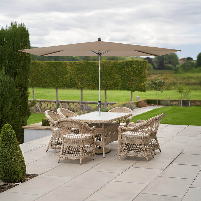 Platinum Riva Taupe 3m x 2m Rectangular Parasol