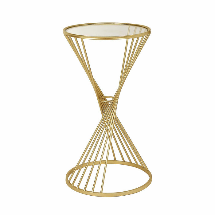 Ruma Glass and Gold Metal Side Table | Tables | Rūma