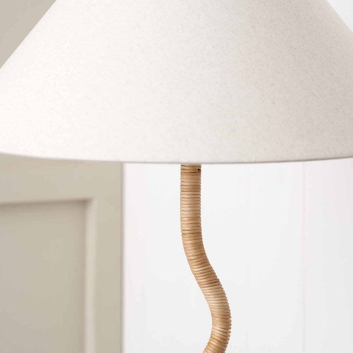 Pulau Rattan Wave Floor Lamp Base