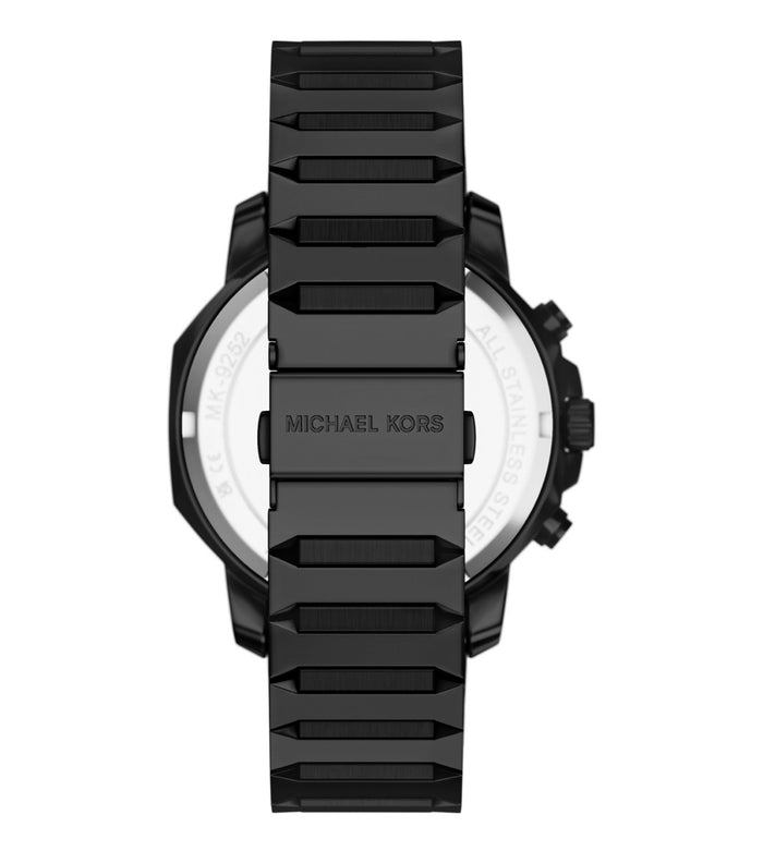 Michael Kors Quartz Black Dial Chronograph Stainless Steel Men's Watch, MK9252
