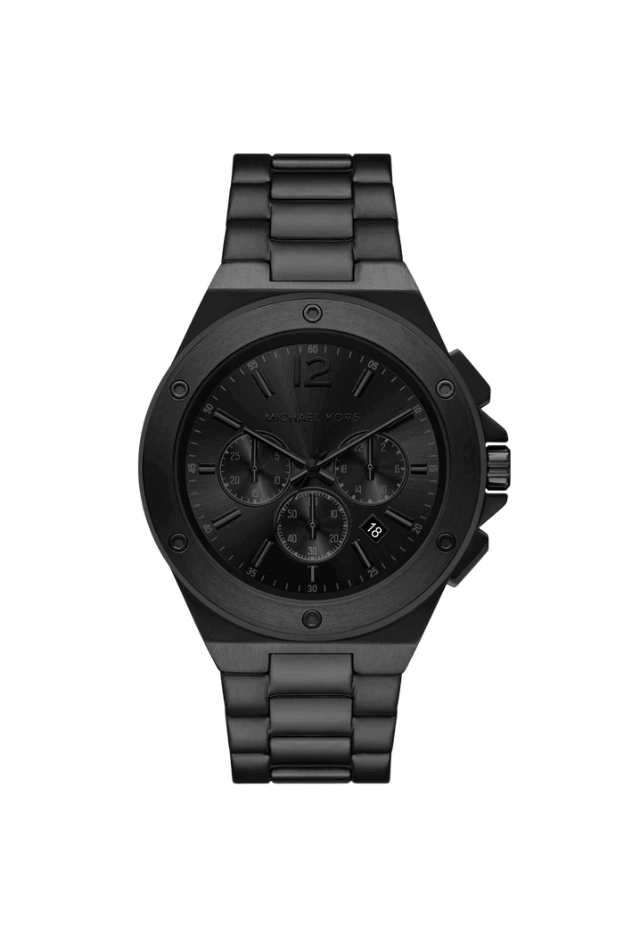 Michael Kors Quartz Black Dial Chronograph Stainless Steel Men's Watch, MKO1234