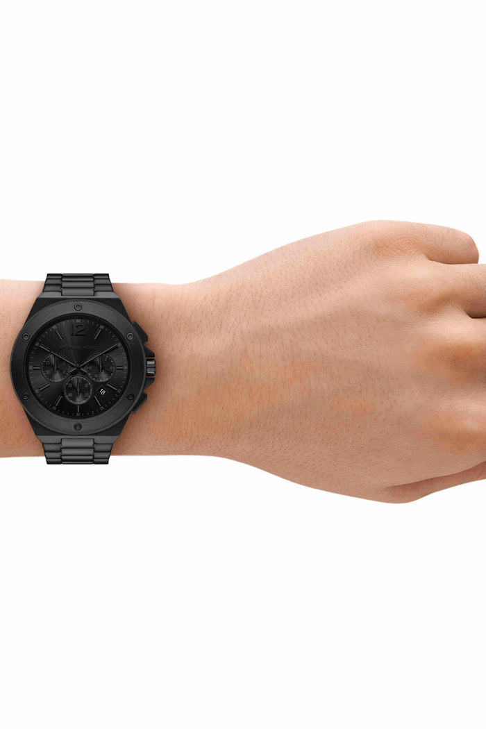 Michael Kors Quartz Black Dial Chronograph Stainless Steel Men's Watch, MKO1234