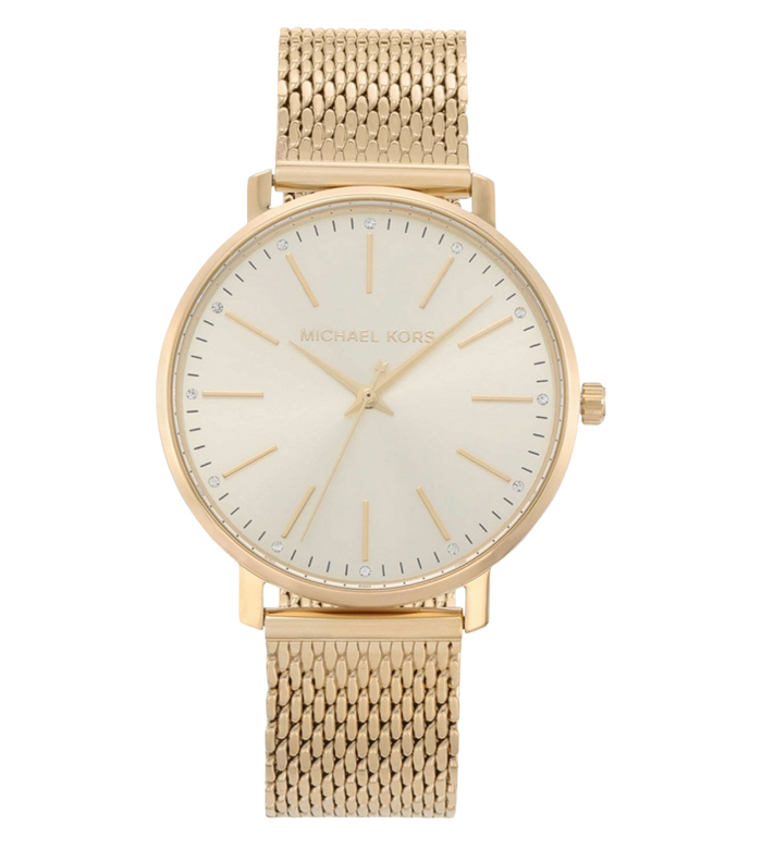 Michael Kors Quartz Gold Dial Analog Stainless Steel Women's Watch, MK4339