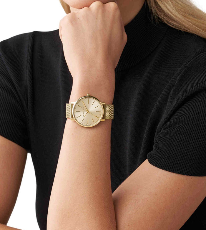 Michael Kors Quartz Gold Dial Analog Stainless Steel Women's Watch, MK4339