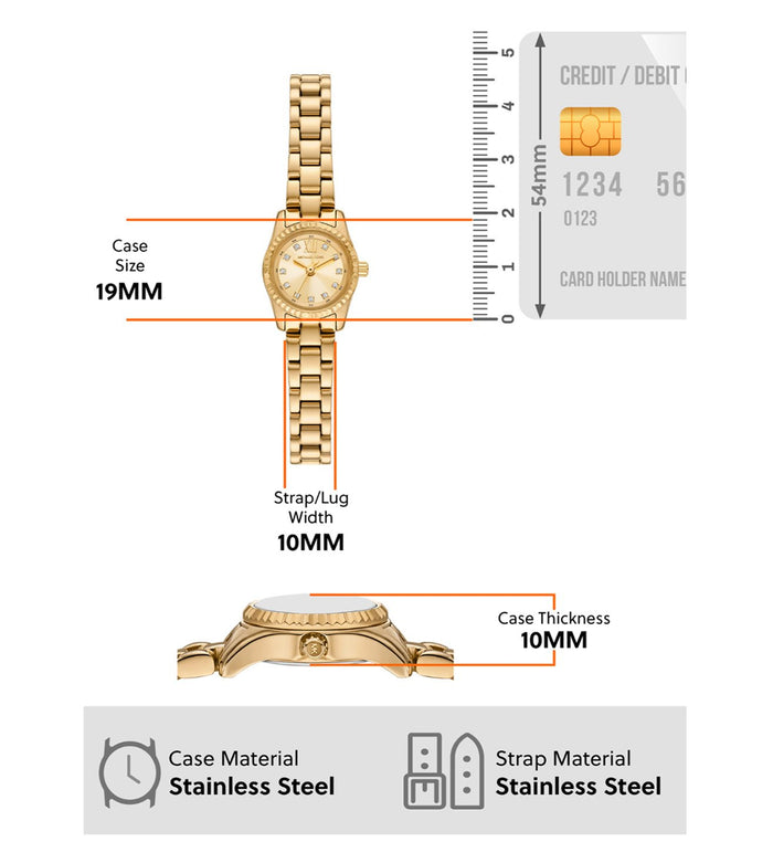 Michael Kors Quartz Gold Dial Analog Stainless Steel Women's Watch, MK4862
