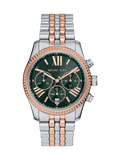 Michael Kors Quartz Green Dial Chronograph Stainless Steel Women's Watch, MK7610