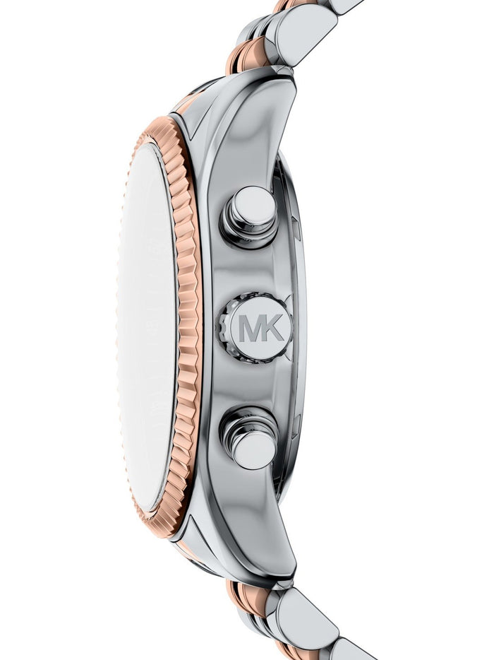 Michael Kors Quartz Green Dial Chronograph Stainless Steel Women's Watch, MK7610