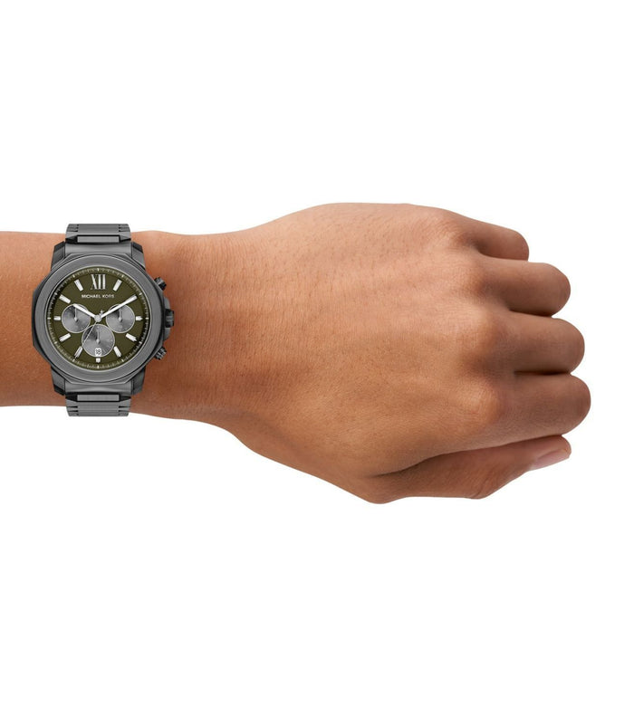 Michael Kors Quartz Grey Dial Chronograph Stainless Steel Men's Watch, MK9259