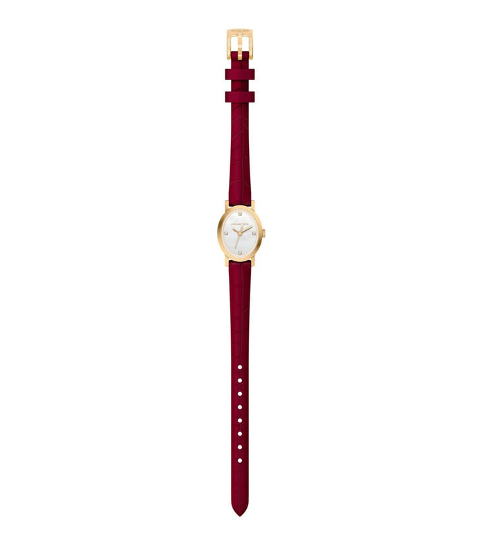 Michael Kors Quartz Mother Of Pearl Dial Analog Leather Women's Watch, MK7570SET