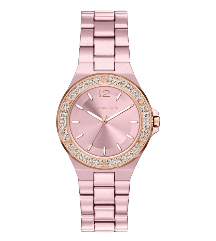 Michael Kors Quartz Pink Dial Analog Stainless Steel Women's Watch, MKO1254