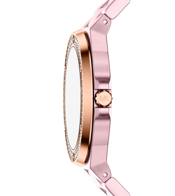Michael Kors Quartz Pink Dial Analog Stainless Steel Women's Watch, MKO1254