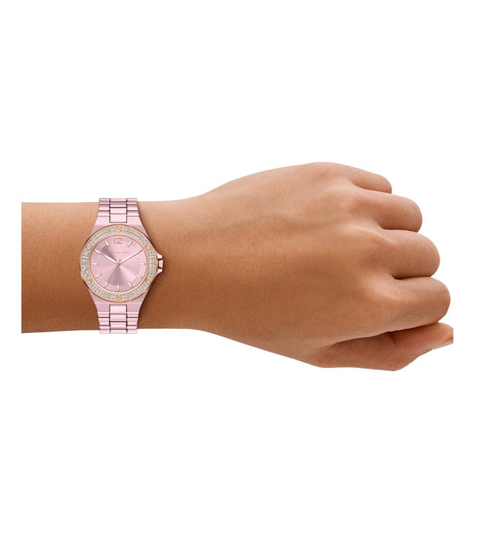 Michael Kors Quartz Pink Dial Analog Stainless Steel Women's Watch, MKO1254