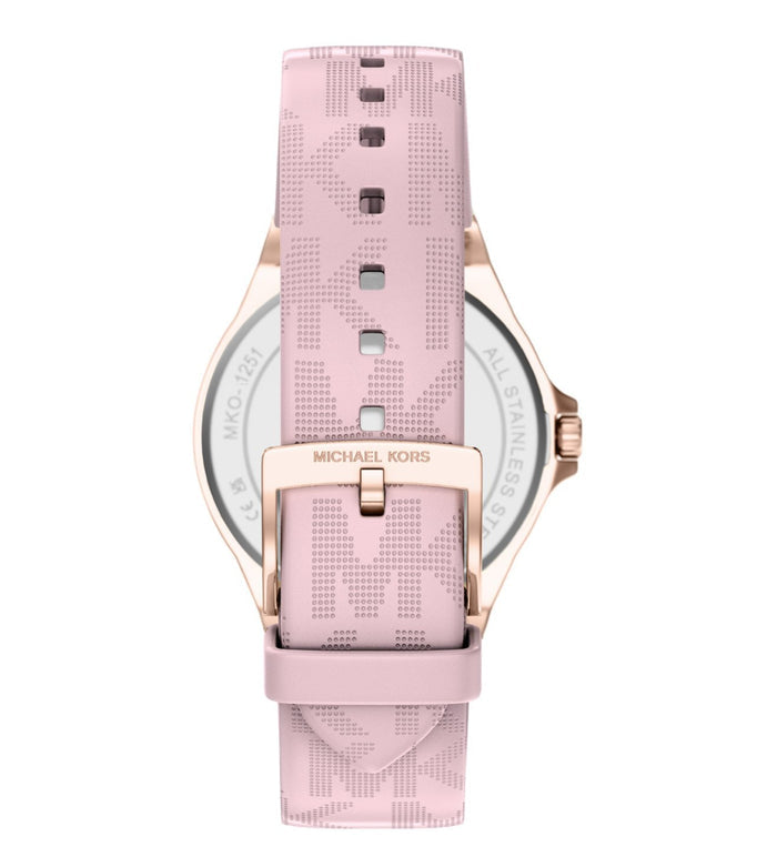 Michael Kors Quartz Rose Gold Dial Analog Silicone Women's Watch, MKO1251
