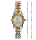 Michael Kors Quartz Silver Dial Analog Stainless Steel Women's Watch, MK4815SET