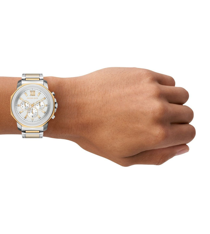 Michael Kors Quartz Silver Dial Chronograph Stainless Steel Men's Watch, MK9260