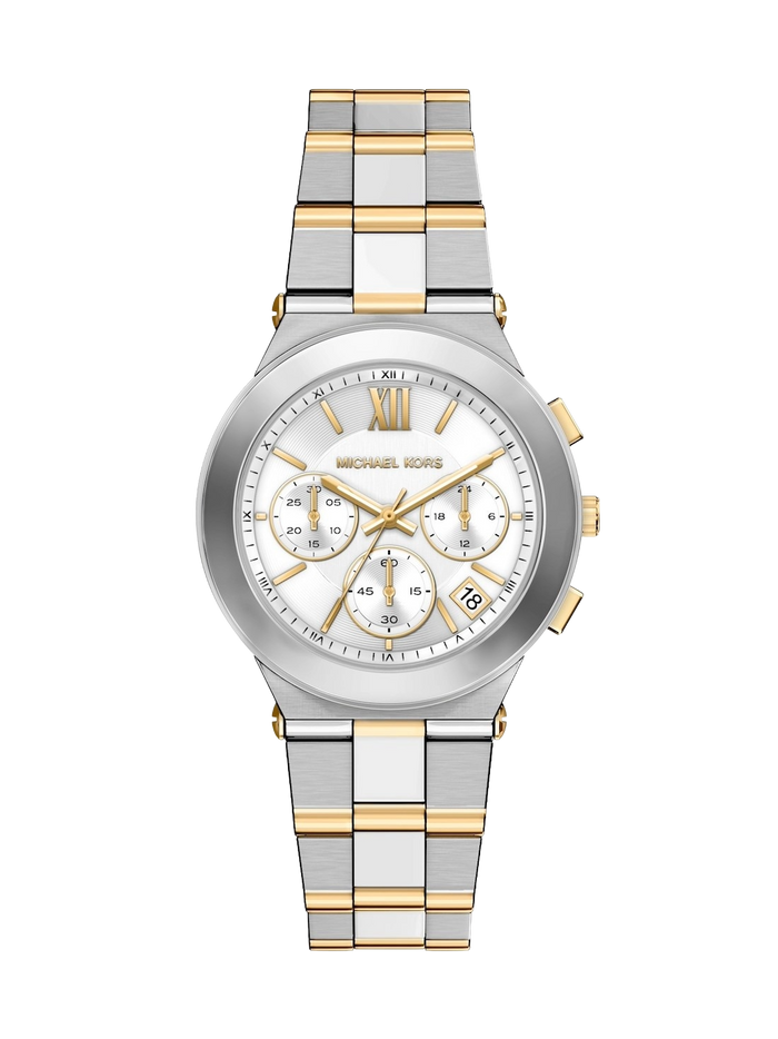 Michael Kors Quartz Silver Dial Chronograph Stainless Steel Women's Watch, MK7605