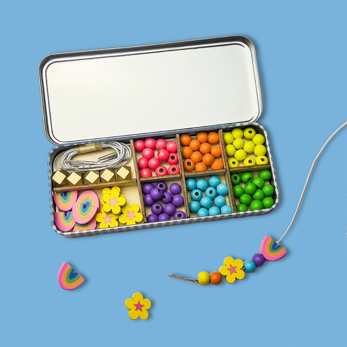 Rainbow Bracelet Beading Kit Tin