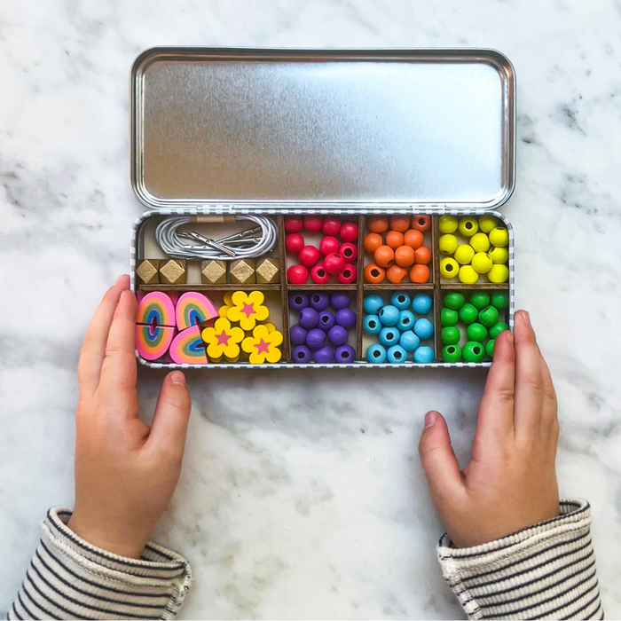 Rainbow Bracelet Beading Kit Tin