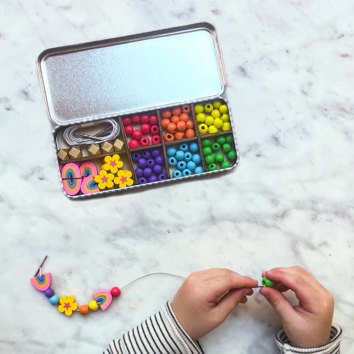 Rainbow Bracelet Beading Kit Tin