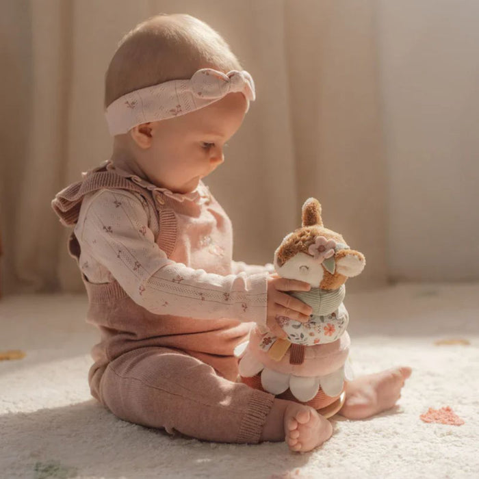 Soft Little Deer Rocking Ring Stacker - Fairy Garden