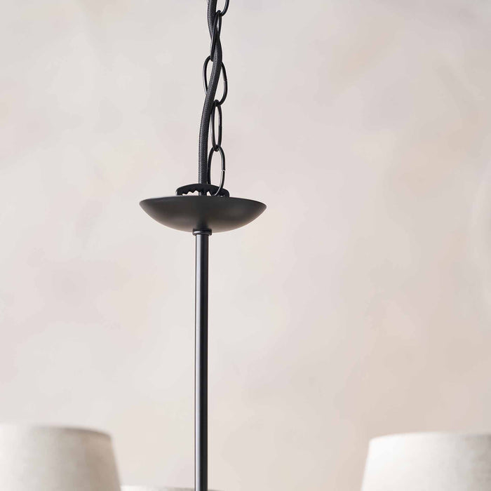 Sorrel Black Metal Curved 5 Arm Pendant