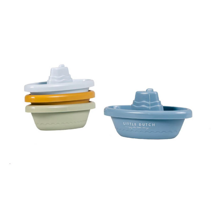 Stackable Bath Boats - Blue