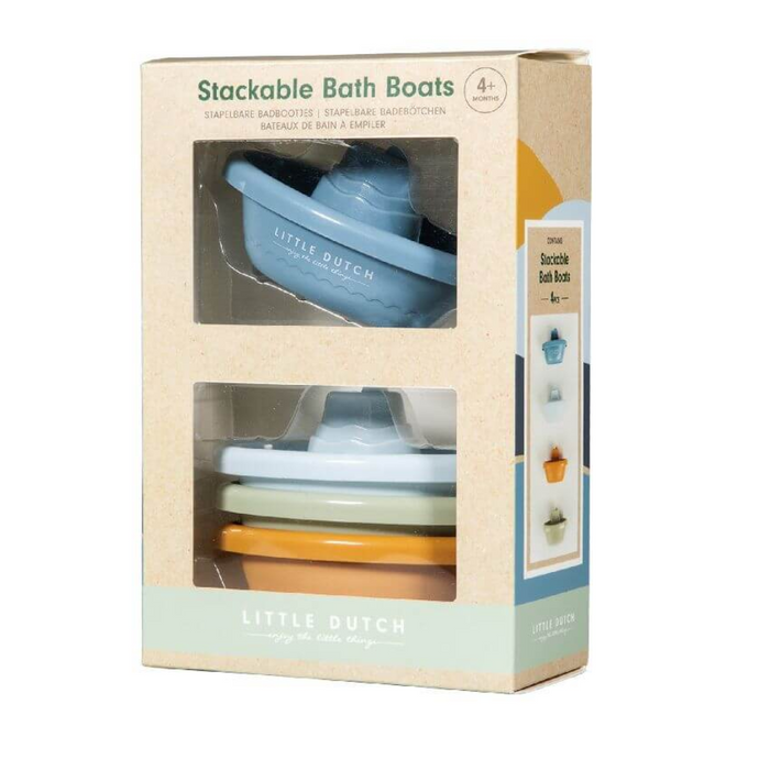 Stackable Bath Boats - Blue
