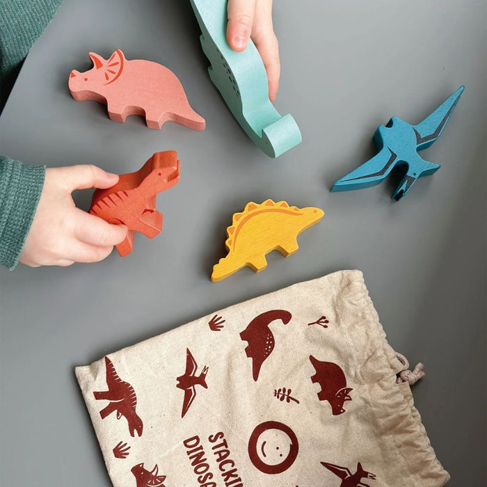 Stacking Wooden Dinosaurs