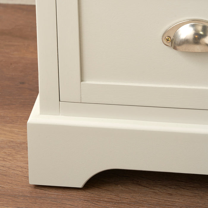 Stockton Linen Wood 3 Drawer Unit