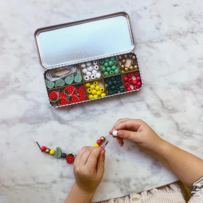 Strawberry Bracelet Beading Kit Tin