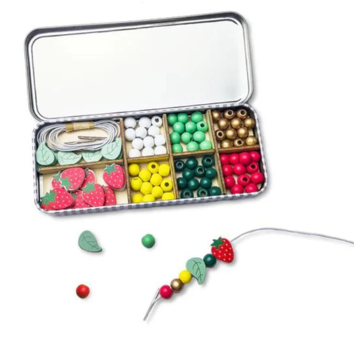 Strawberry Bracelet Beading Kit Tin
