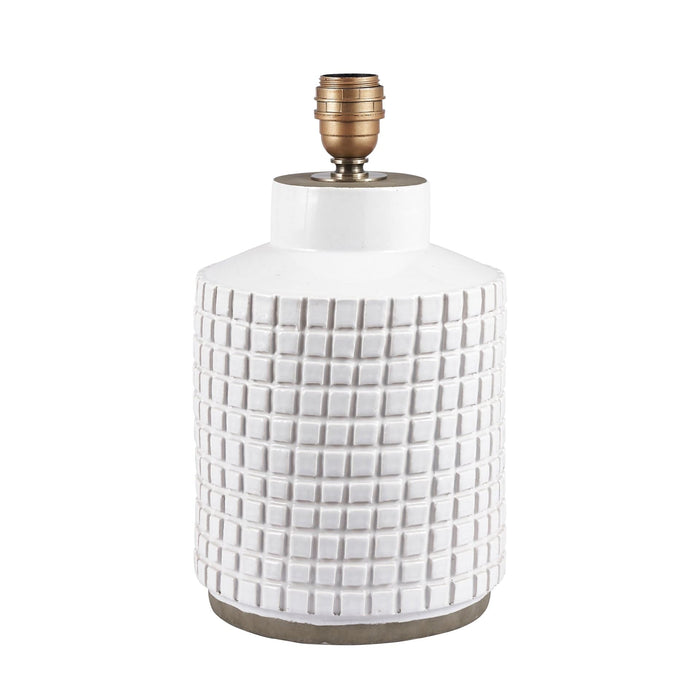 Ruma White Square Stoneware Table Lamp | Lighting | Rūma