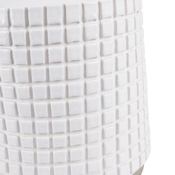 Ruma White Square Stoneware Table Lamp | Lighting | Rūma