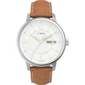 Timex Chicago Day Date 45mm Leather Strap Men's Watch, TW2V28900UJ