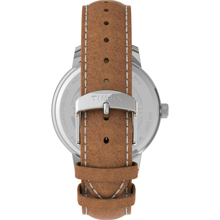 Timex Chicago Day Date 45mm Leather Strap Men's Watch, TW2V28900UJ