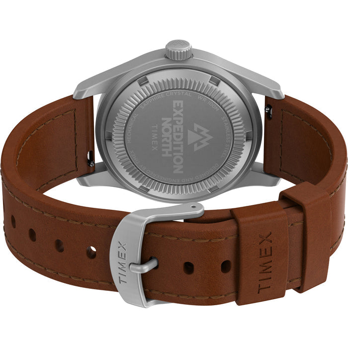 Timex Expedition Field Post Mechanical 38mm Eco-Friendly Leather Strap Men's Watch, TW2V00700X6