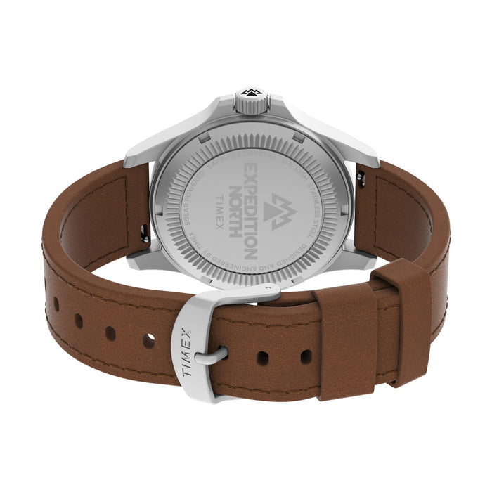 Timex Expedition Field Post Solar 41mm Eco-Friendly Leather Strap Men's Watch, TW2V03600X6