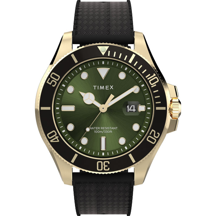 Timex Harborside Coast 44mm Synthetic Rubber Strap Men's Watch, TW2Y05300UJ