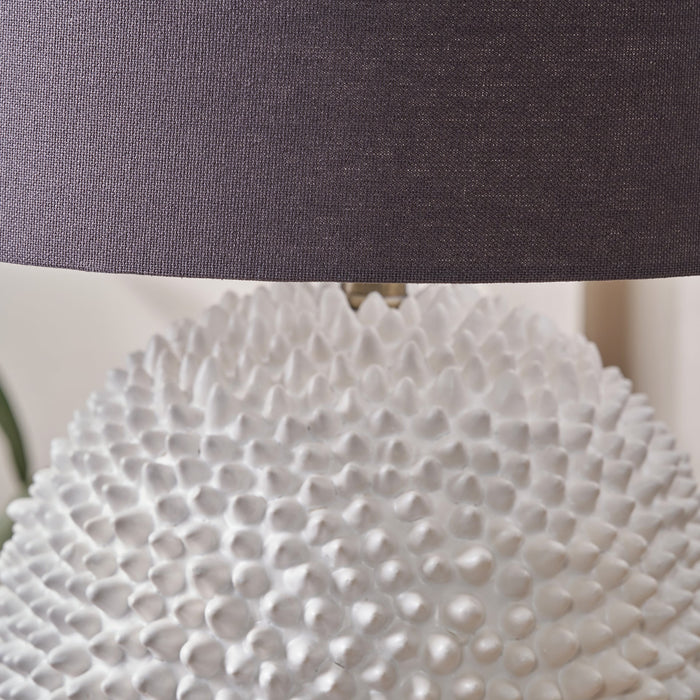 Urchin Cream Ceramic Spike Table Lamp Base
