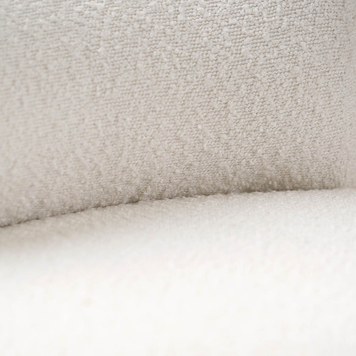 Valero White Boucle Accent Chair