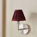 Vivian Mulberry Silk Mix Pinch Pleat Tapered Lampshade