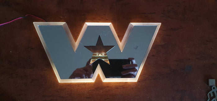 Western Star Bonnet Badge Acrylic LED light (Clear)