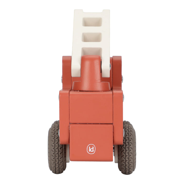 Wooden Fire Truck and Peg Doll