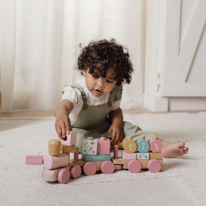 Wooden Stacking Train - Fairy Garden