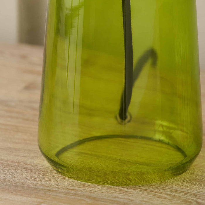 Zaria Spring Green Ribbed Glass Table Lamp