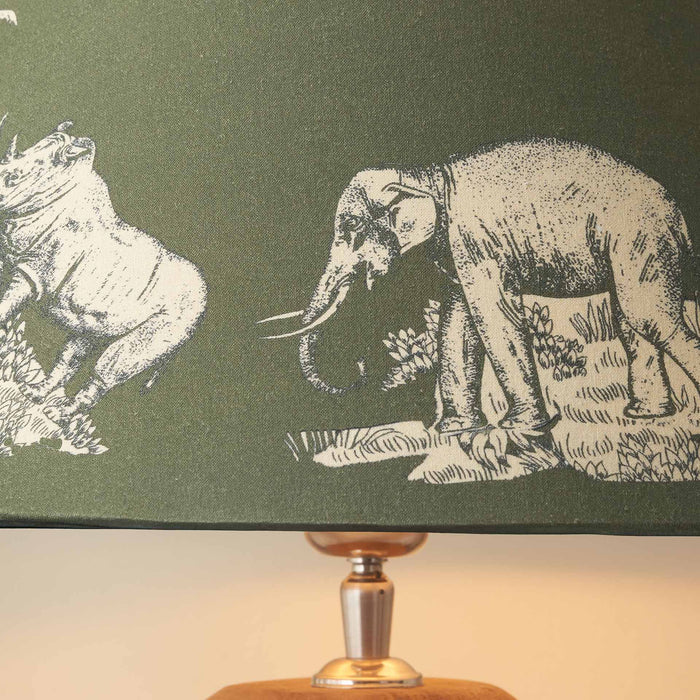 Zola Green Cotton Safari Tapered Lampshade