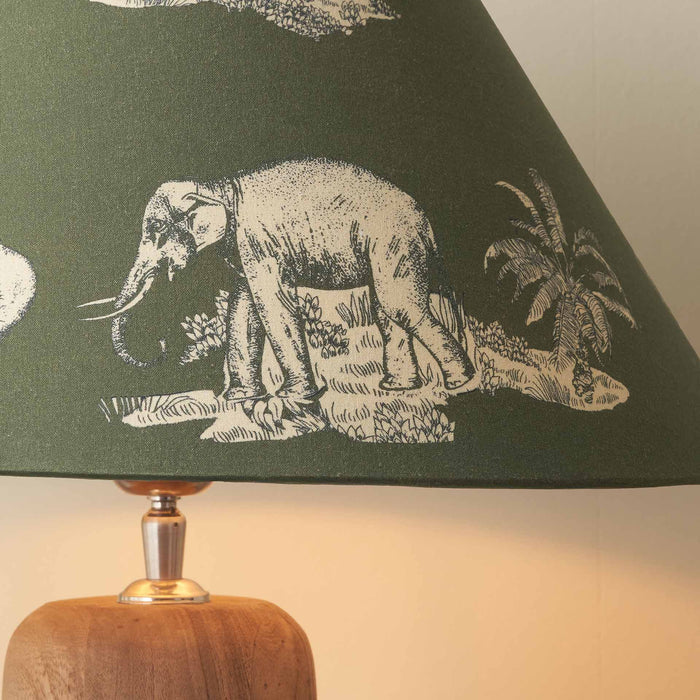 Zola Green Cotton Safari Tapered Lampshade