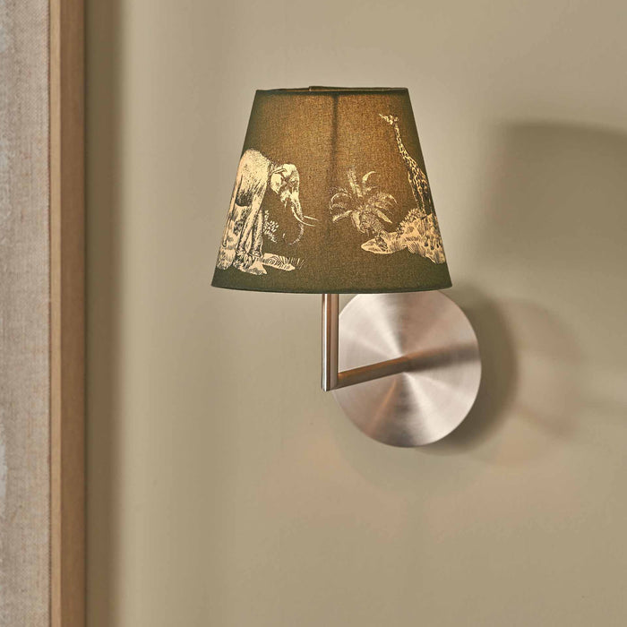 Zola Green Cotton Safari Tapered Lampshade
