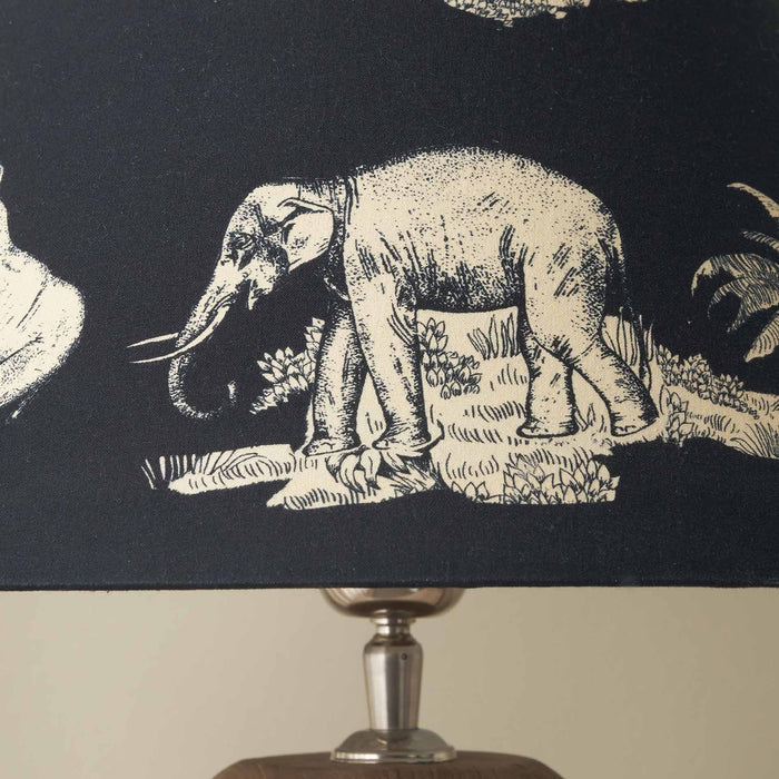 Zola Inky Blue Cotton Safari Tapered Lampshade