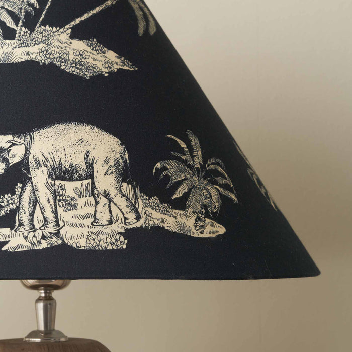 Zola Inky Blue Cotton Safari Tapered Lampshade